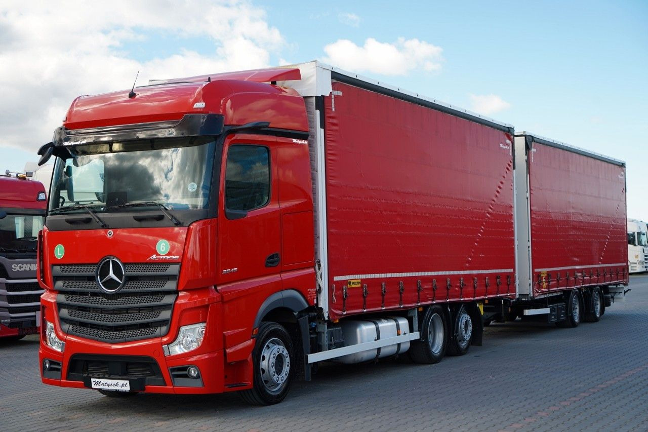 Mercedes-Benz ACTROS 2545 / ZESTAW TANDEM 120 M3 / PRZEJAZDOW - Curtain side truck: picture 2 Mercedes-Benz ACTROS 2545 / ZESTAW TANDEM 120 M3 / PRZEJAZDOW - Curtain side truck: picture 2