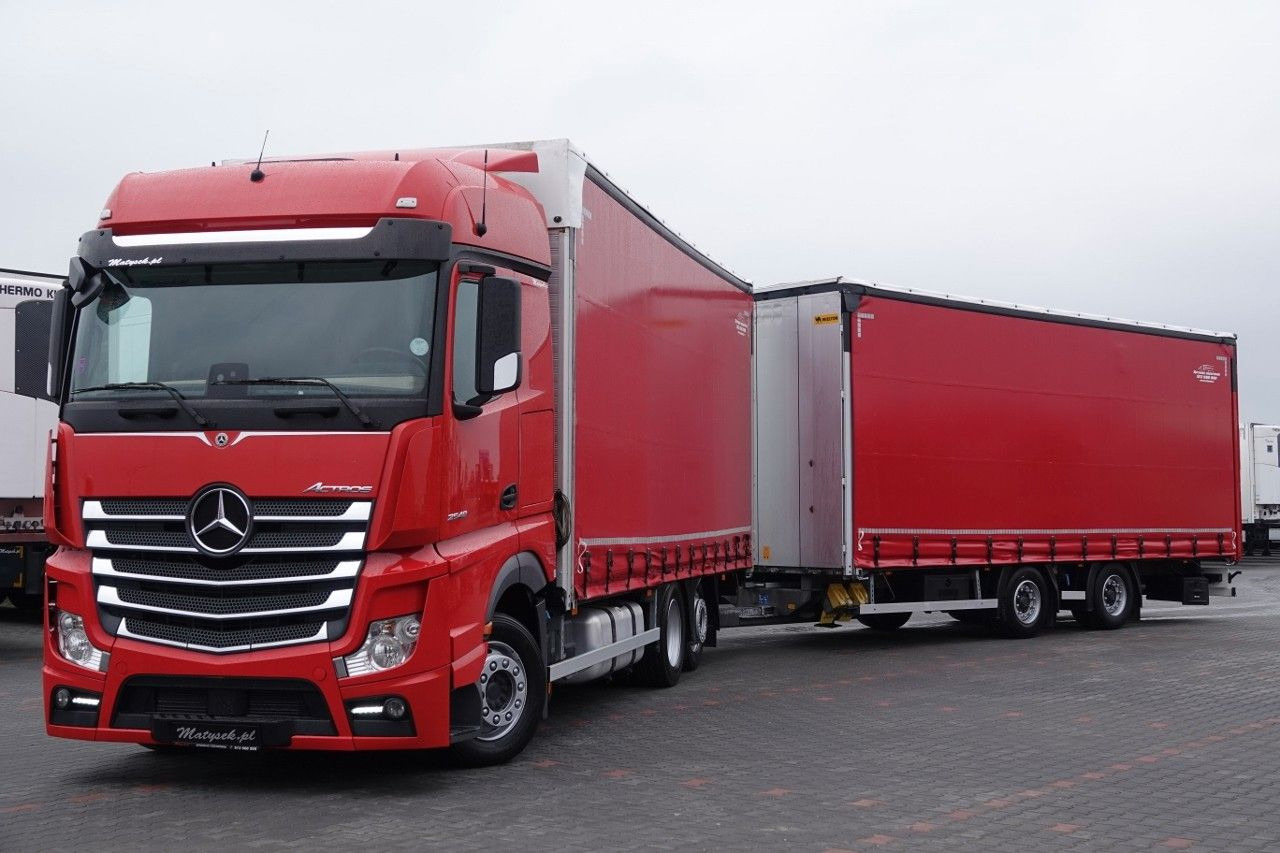 Mercedes-Benz ACTROS 2548 / ZESTAW TANDEM 120 M3 / PRZEJAZDOWY - Curtain side truck: picture 1 Mercedes-Benz ACTROS 2548 / ZESTAW TANDEM 120 M3 / PRZEJAZDOWY - Curtain side truck: picture 1