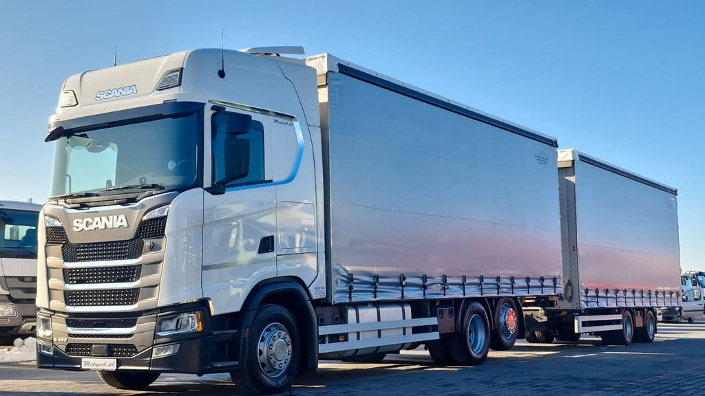 Scania S 450 / ZESTAW TANDEM / 120 M3 / I-PARK COOL - Curtain side truck: picture 1 Scania S 450 / ZESTAW TANDEM / 120 M3 / I-PARK COOL - Curtain side truck: picture 1