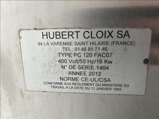 Bakery equipment Hubert Cloix PC120FA Pastocooker: picture 6