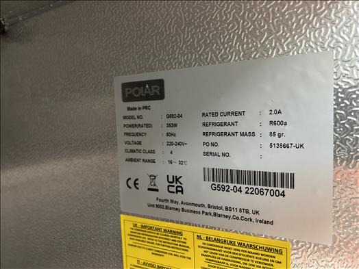 Polar G592-04 Refrigerator - Food processing equipment: picture 5 Polar G592-04 Refrigerator - Food processing equipment: picture 5