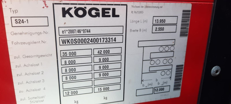 Kögel 3-Achser Tautliener - Curtainsider semi-trailer: picture 5 Kögel 3-Achser Tautliener - Curtainsider semi-trailer: picture 5