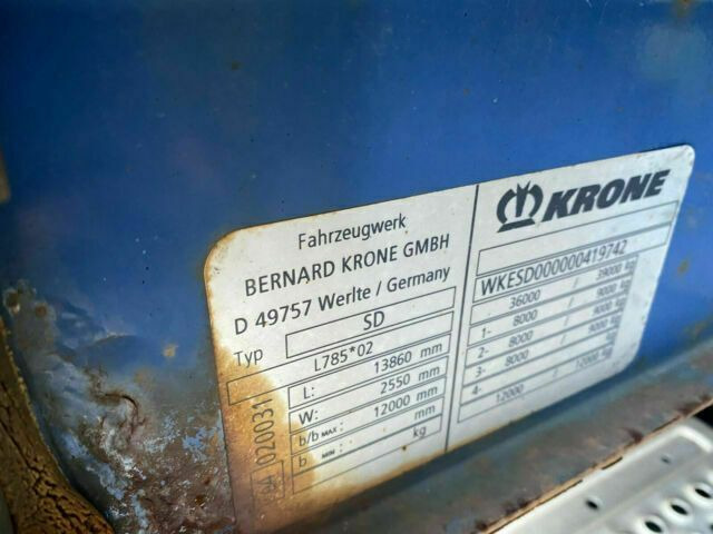 Krone SD Plane Spriegel - Curtainsider semi-trailer: picture 4 Krone SD Plane Spriegel - Curtainsider semi-trailer: picture 4