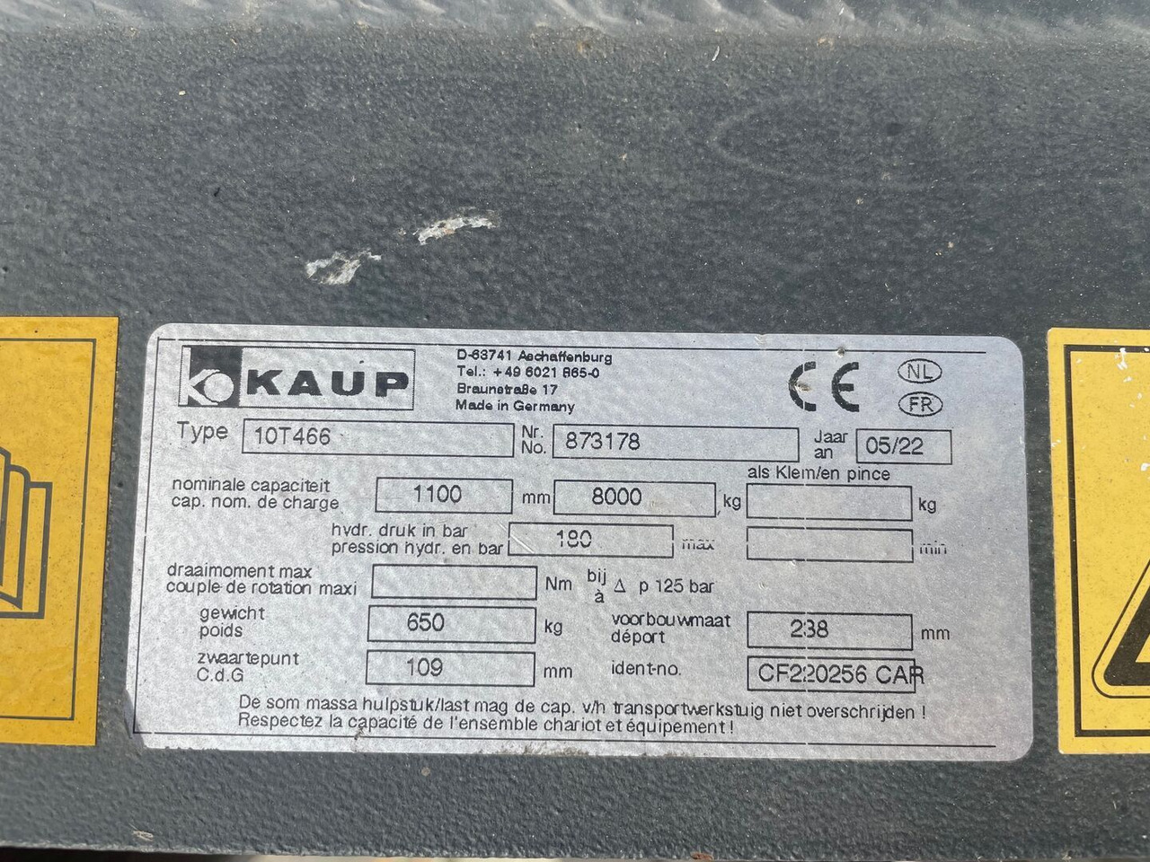 Kaup 10T466 / Neuwertig - Attachment for Construction machinery: picture 4 Kaup 10T466 / Neuwertig - Attachment for Construction machinery: picture 4