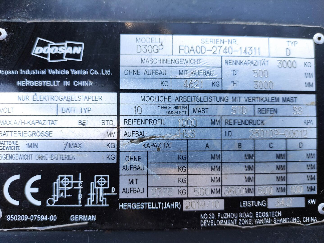 Diesel forklift Doosan D30 GP: picture 6