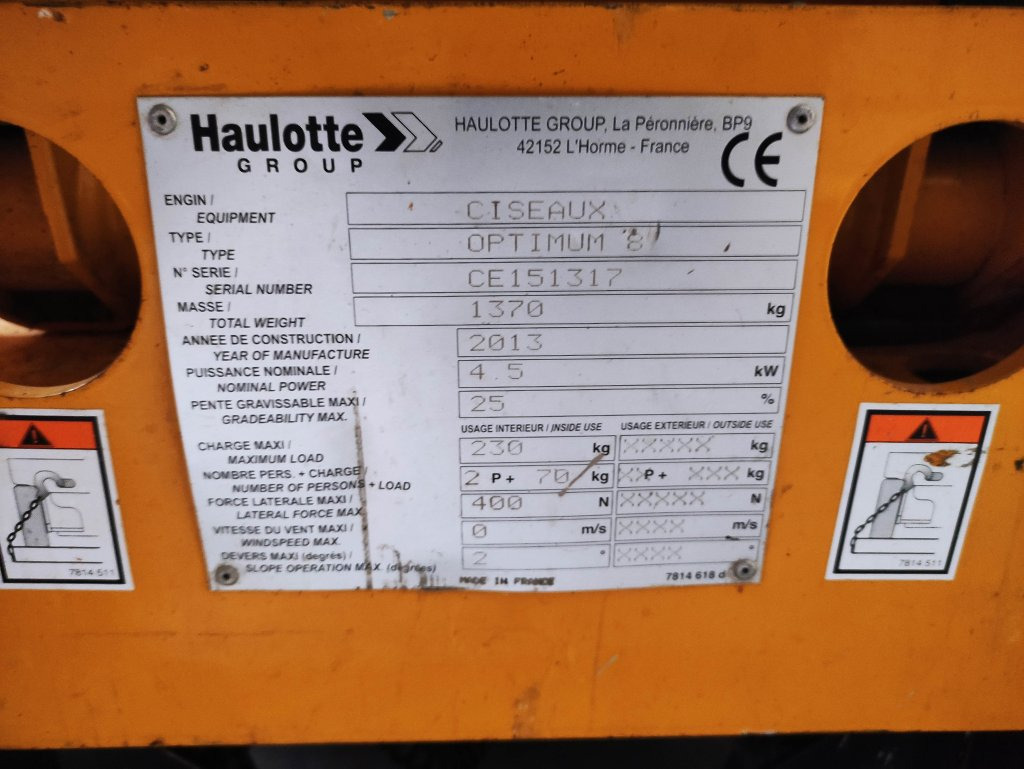 Haulotte OPTIMUM8 - Scissor lift: picture 5 Haulotte OPTIMUM8 - Scissor lift: picture 5