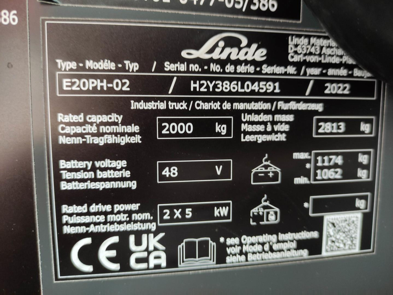 Linde E20PH-02-386-EVO *Batterie NEU* - Electric forklift: picture 5 Linde E20PH-02-386-EVO *Batterie NEU* - Electric forklift: picture 5