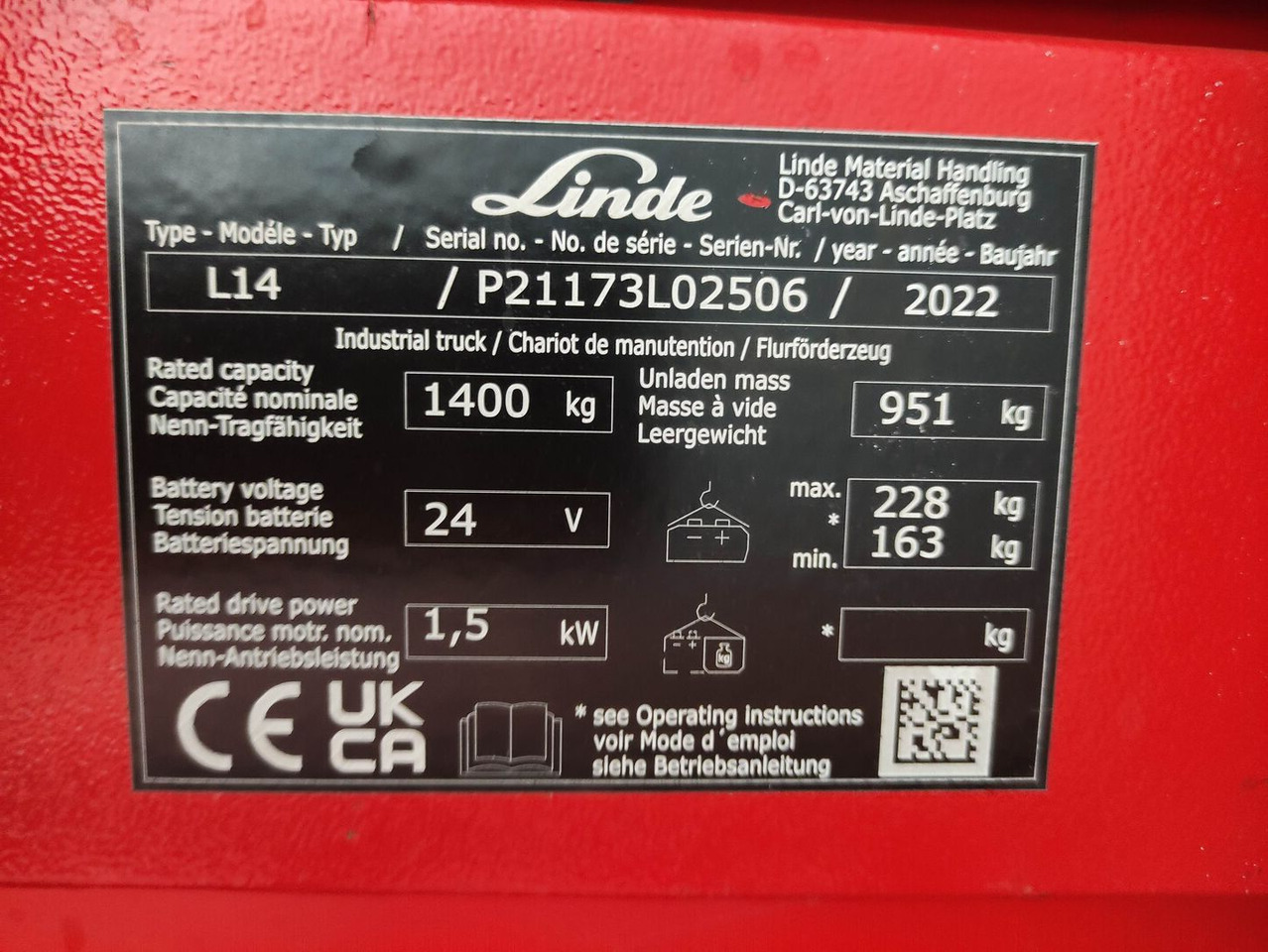 Linde L14i-1173 - Stacker: picture 5 Linde L14i-1173 - Stacker: picture 5