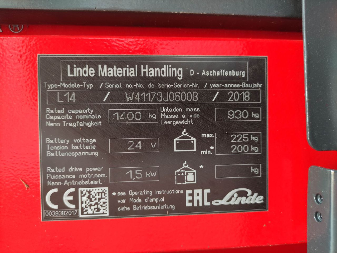 Linde L14i-1173 - Stacker: picture 5 Linde L14i-1173 - Stacker: picture 5