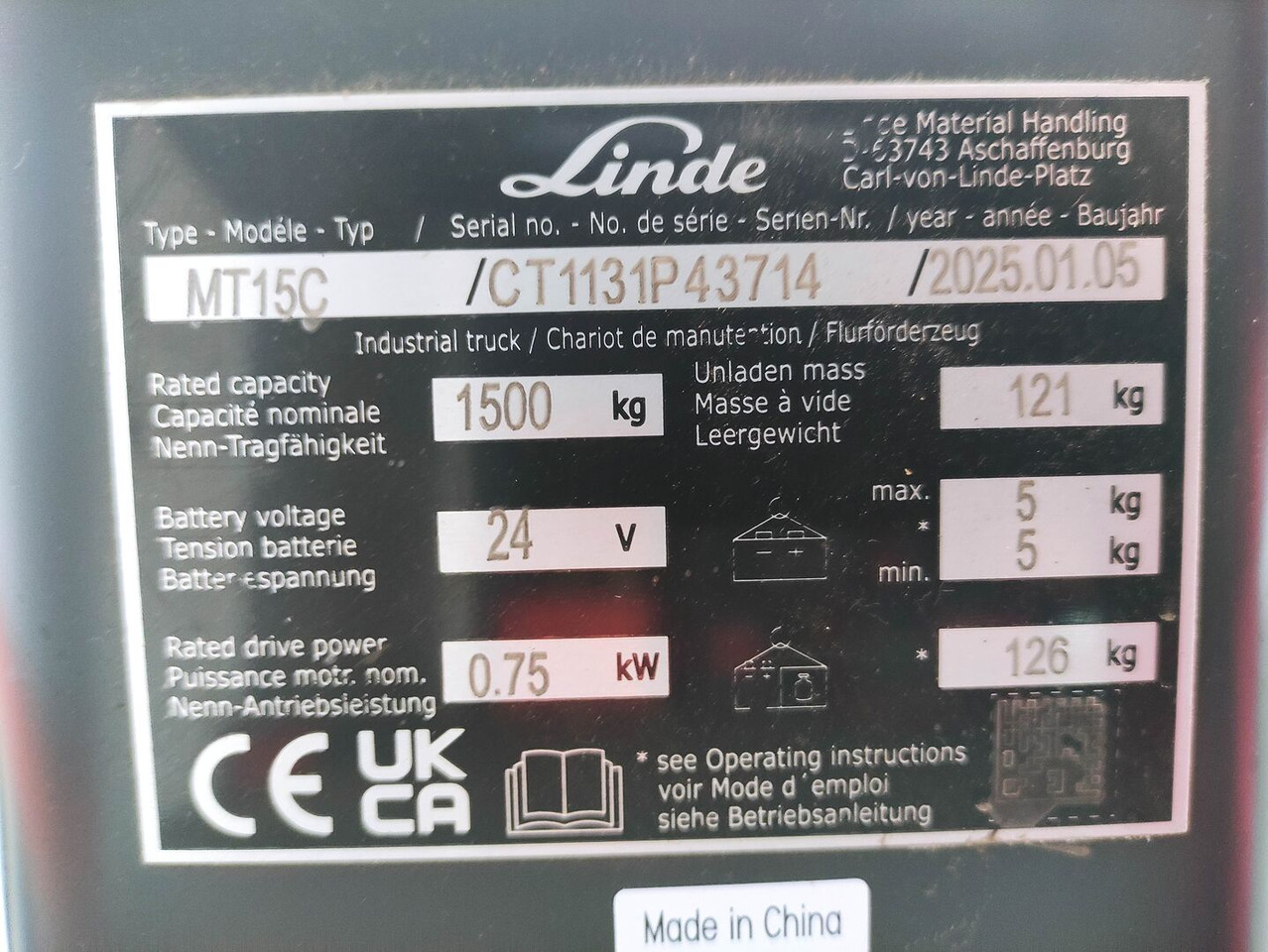 Linde MT15C - Pallet truck: picture 5 Linde MT15C - Pallet truck: picture 5