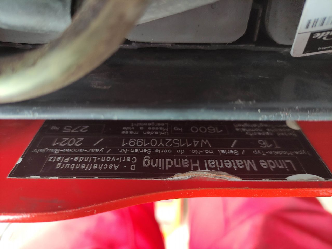 Linde T16-1152 (LACK NEU) - Pallet truck: picture 5 Linde T16-1152 (LACK NEU) - Pallet truck: picture 5