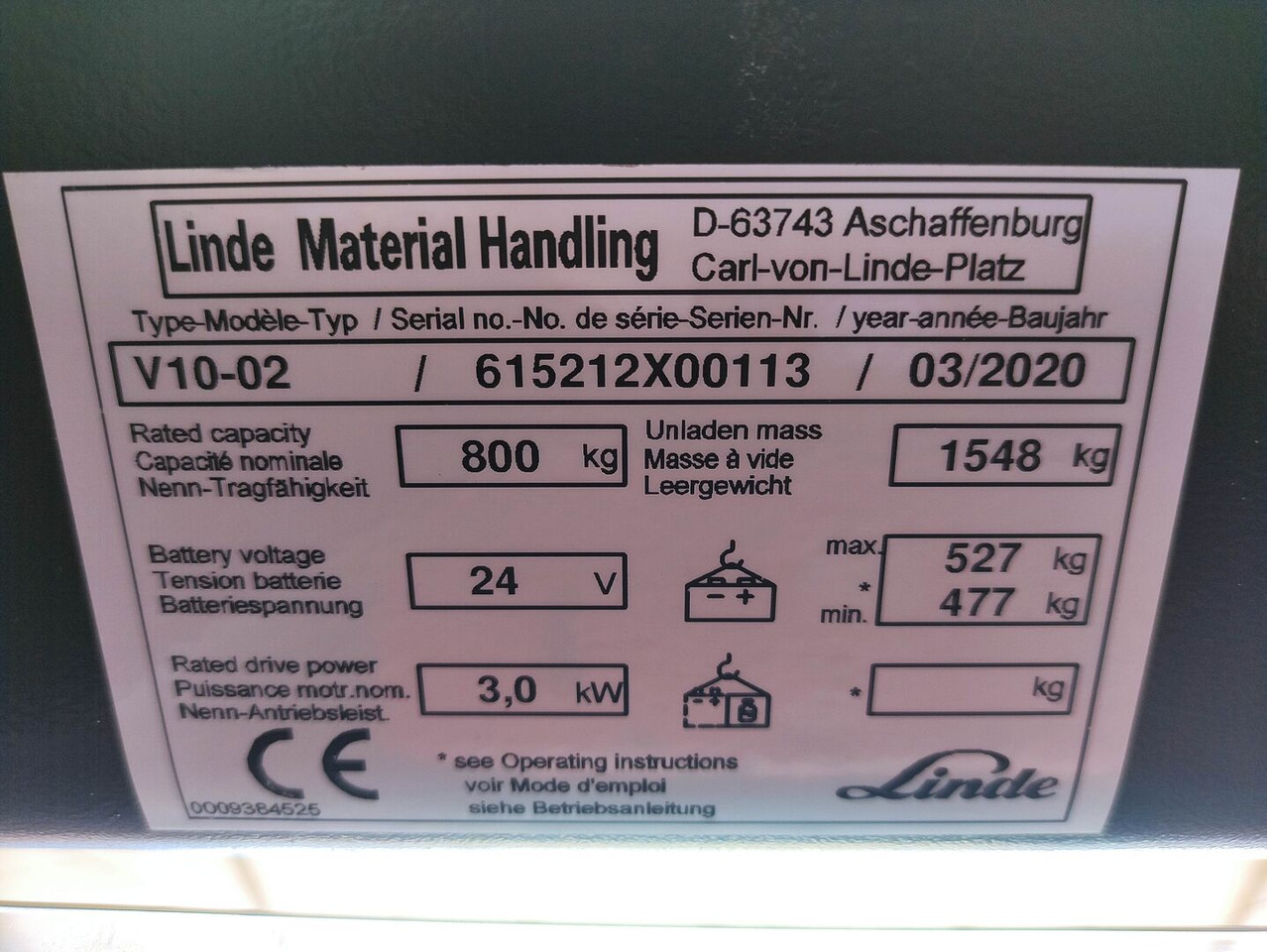 Order picker Linde V10-02: picture 6
