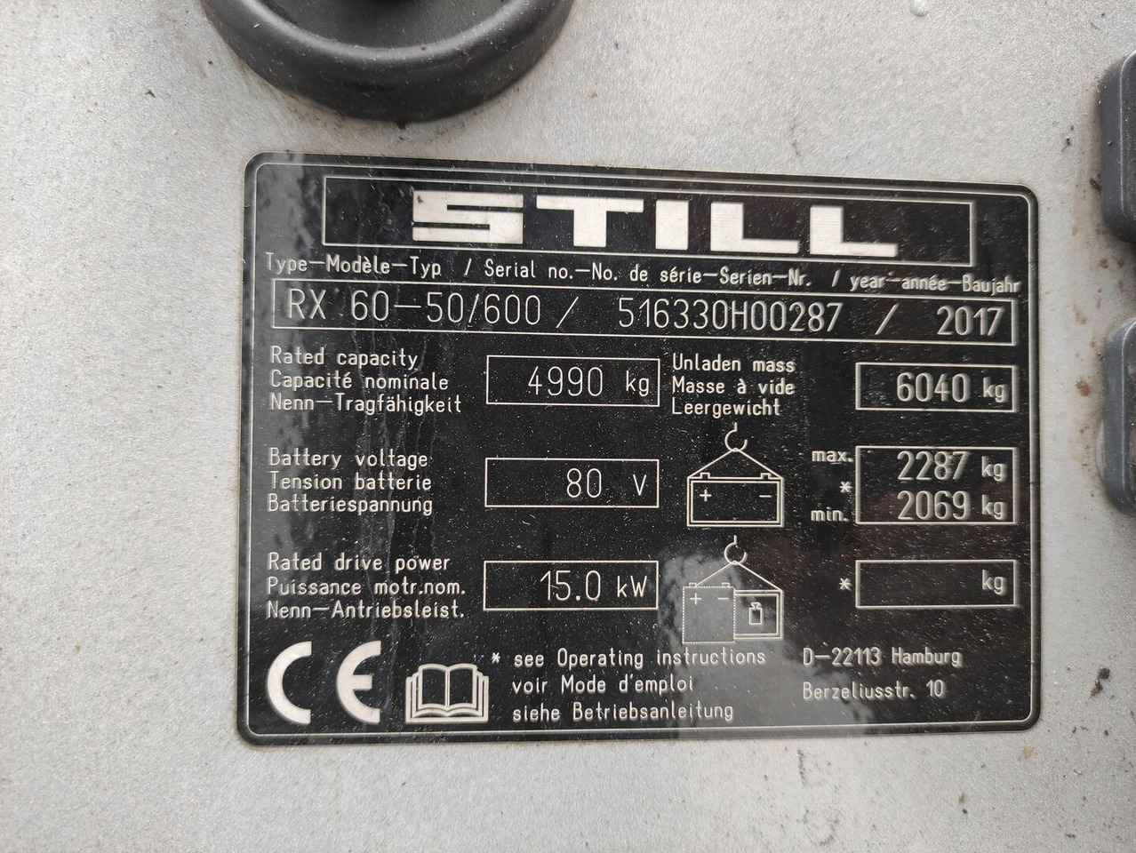 Electric forklift Still RX60-50/600: picture 6