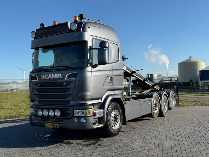 Scania R450 HANDGESCHAKELD, KABELSYSTEEM, ALCOA, LEATHER. - Hook lift truck: picture 1 Scania R450 HANDGESCHAKELD, KABELSYSTEEM, ALCOA, LEATHER. - Hook lift truck: picture 1