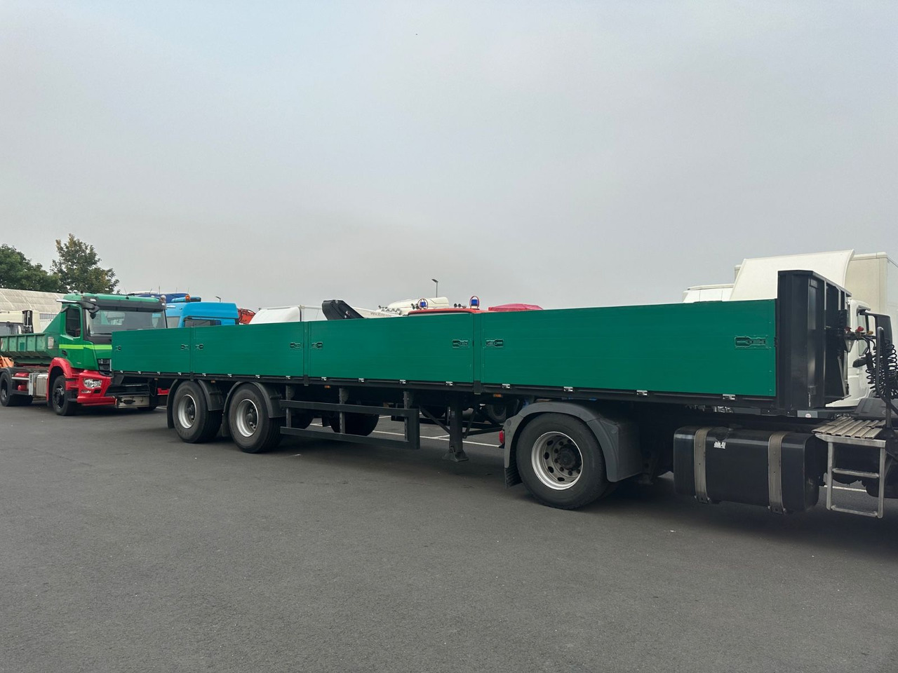 Dropside/ Flatbed semi-trailer M & V Pritsche/ Plattform/ Langmaterial 12.8m: picture 1