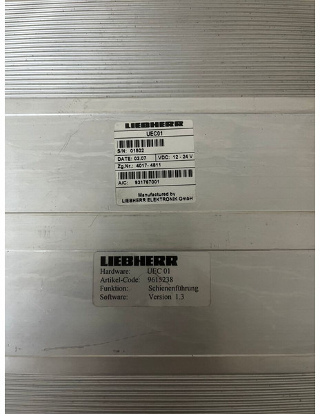 Liebherr Stuurbox Stuur box UEC 01 - ECU: picture 2 Liebherr Stuurbox Stuur box UEC 01 - ECU: picture 2