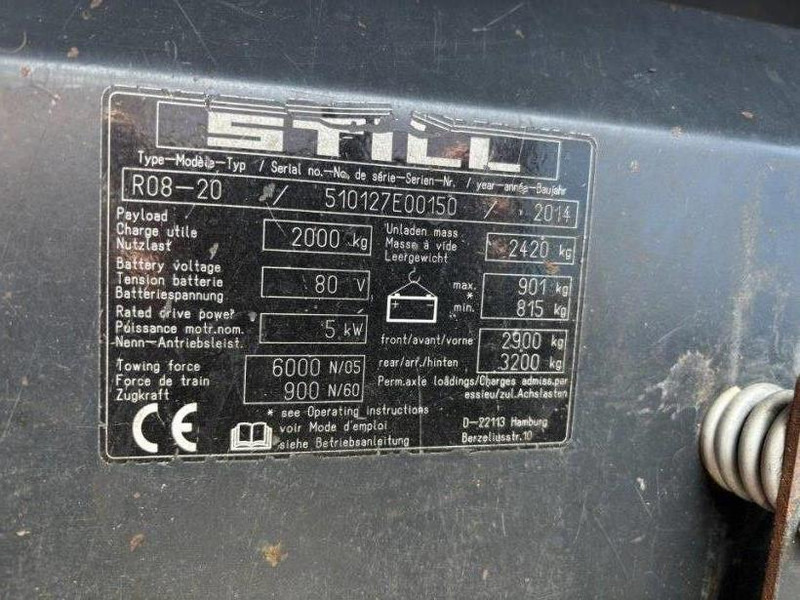 Dropside/ Flatbed truck, Electric truck Still R 0820: picture 8 Dropside/ Flatbed truck, Electric truck Still R 0820: picture 8