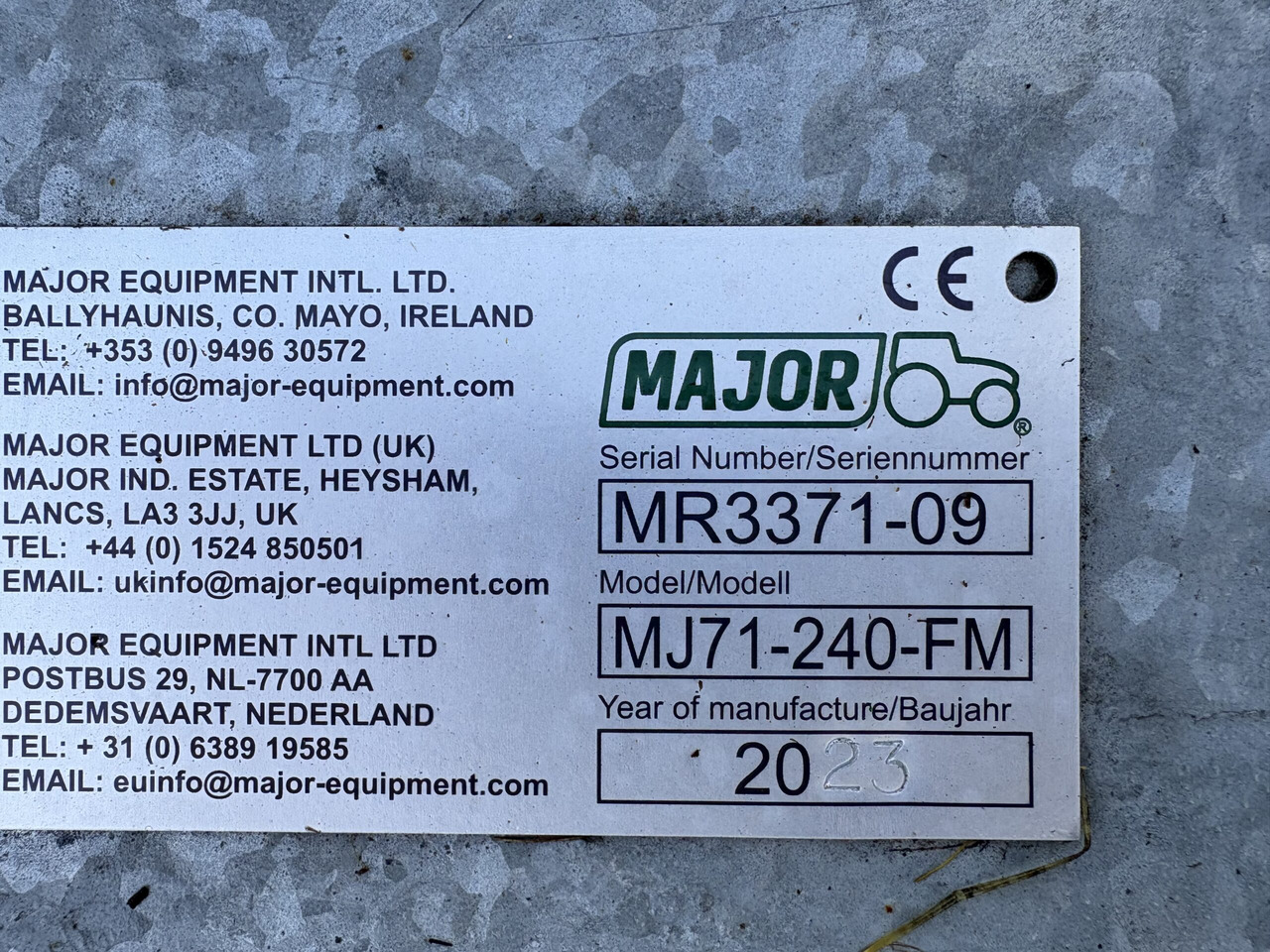 Major front Mounted Roller Mower MJ71-240F - Lawn mower: picture 4 Major front Mounted Roller Mower MJ71-240F - Lawn mower: picture 4