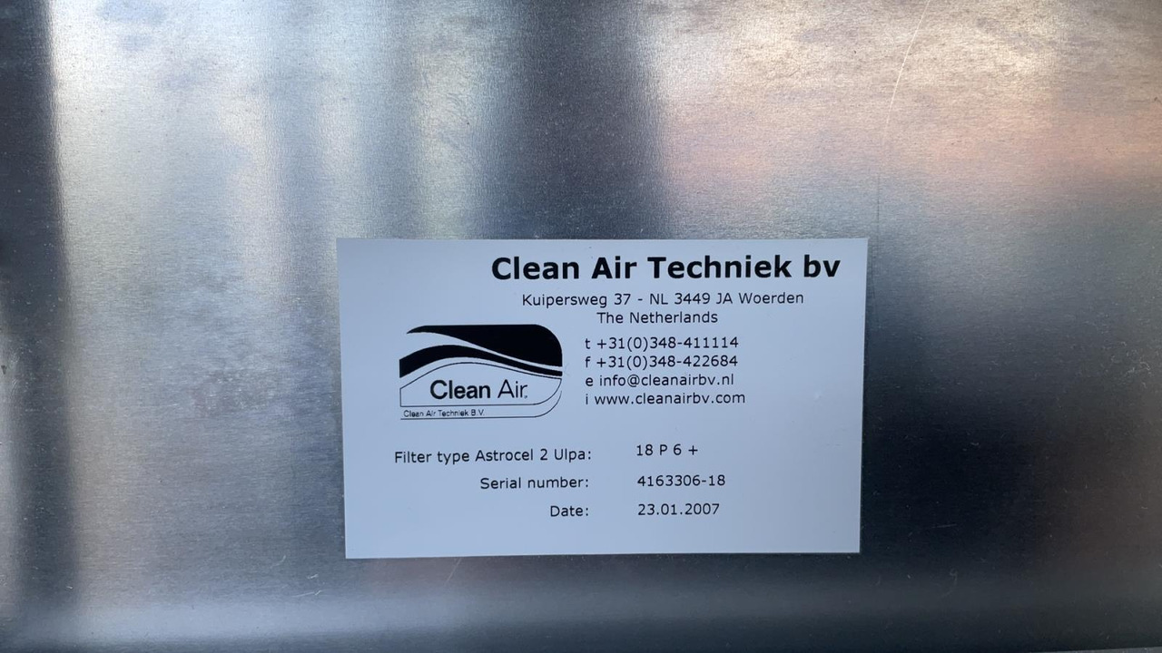 Clean Air LAF Laminaire Airflow Kast (A) - Industrial HVAC equipment: picture 3 Clean Air LAF Laminaire Airflow Kast (A) - Industrial HVAC equipment: picture 3