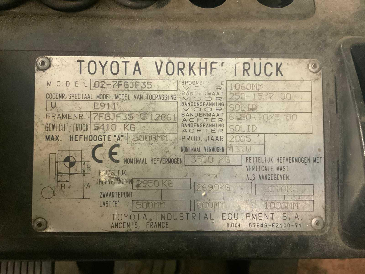 Toyota 02-7FGJF35 - LPG forklift: picture 5 Toyota 02-7FGJF35 - LPG forklift: picture 5