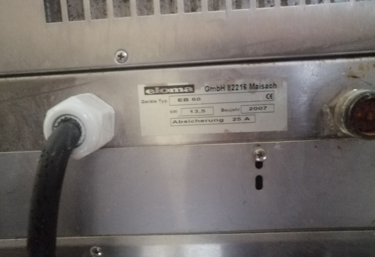 Eloma Bakmaster EBC160+EB60 - Bakery equipment: picture 5 Eloma Bakmaster EBC160+EB60 - Bakery equipment: picture 5