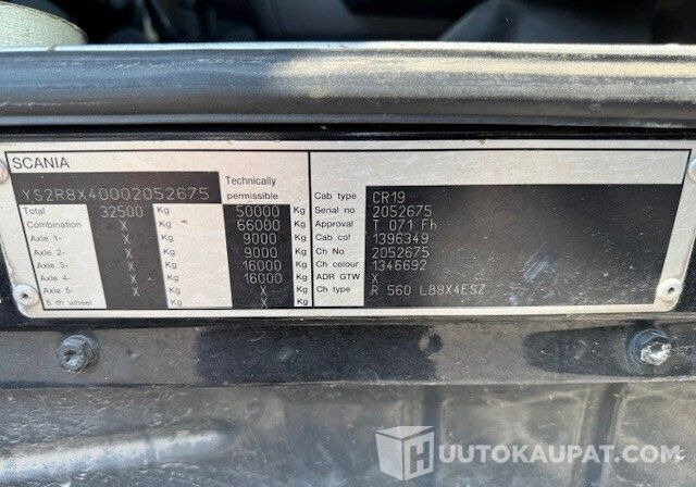 Leasing of  Scania R500 V8, Koukkulavakuorma-auto, 2010, Nakkila Scania R500 V8, Koukkulavakuorma-auto, 2010, Nakkila: picture 8