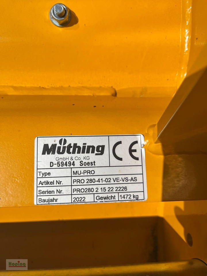 Müthing MU-Pro 280 - Flail mower/ Mulcher: picture 5 Müthing MU-Pro 280 - Flail mower/ Mulcher: picture 5