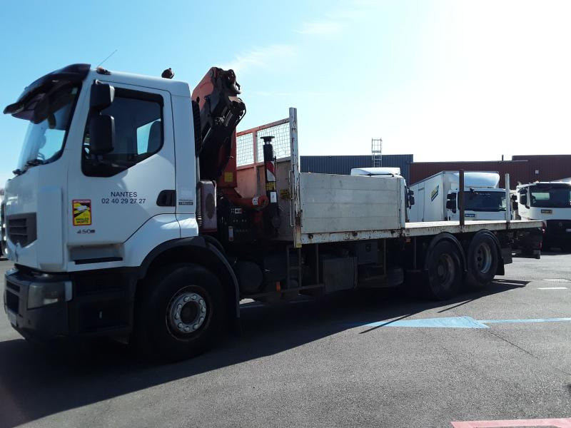 RENAULT PREMIUM 450cv PLAT-GRUE AR-CAB - Dropside/ Flatbed truck: picture 4 RENAULT PREMIUM 450cv PLAT-GRUE AR-CAB - Dropside/ Flatbed truck: picture 4