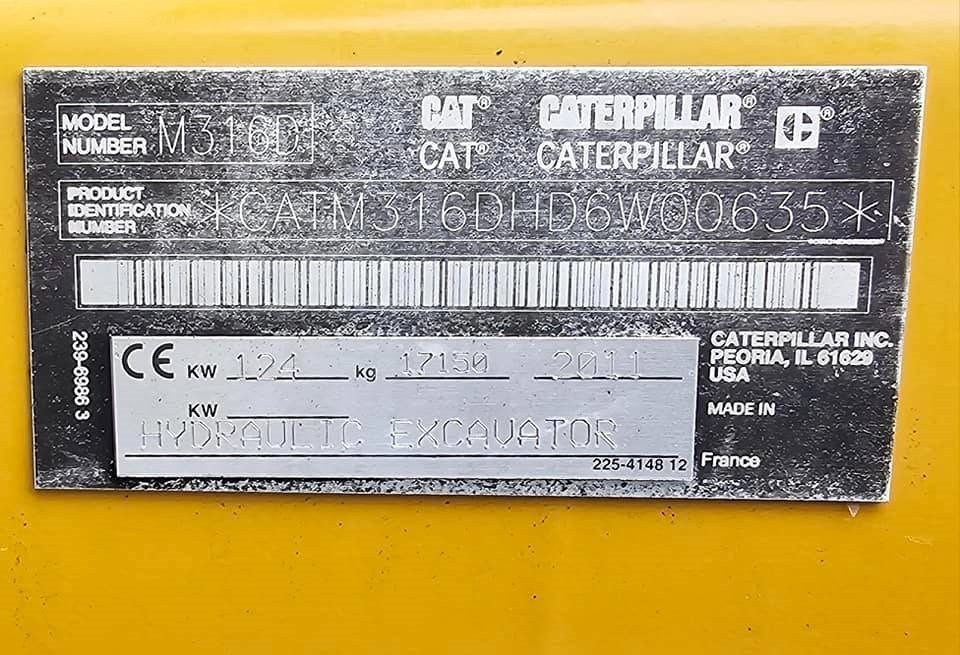 Wheel excavator CAT M 316 D: picture 39