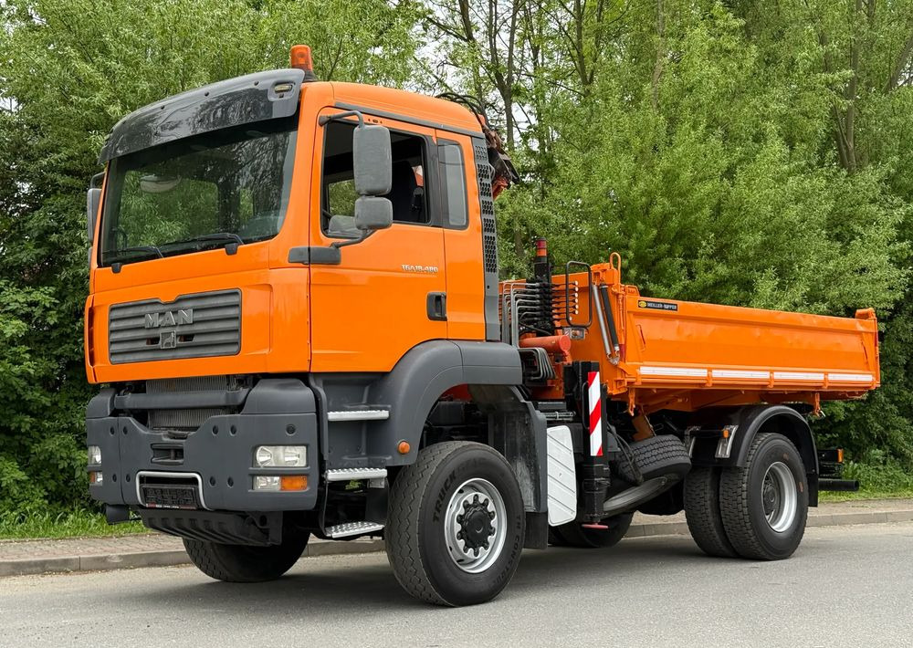 Tipper MAN * MAN 18 480 * KIPER WYWROTKA * 4x4 * HDS ATLAS 85* STAN BARDZO DOBRY * Sprowadzony: picture 15