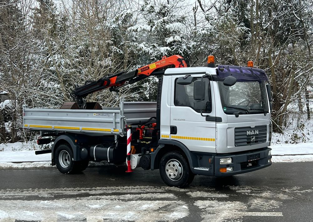 MAN MAN TGL 12-240 Kiper Wywrotka 4x2 Kran PALFINGER PK 12500 BARDZO DOBRY STAN - Tipper: picture 2 MAN MAN TGL 12-240 Kiper Wywrotka 4x2 Kran PALFINGER PK 12500 BARDZO DOBRY STAN - Tipper: picture 2