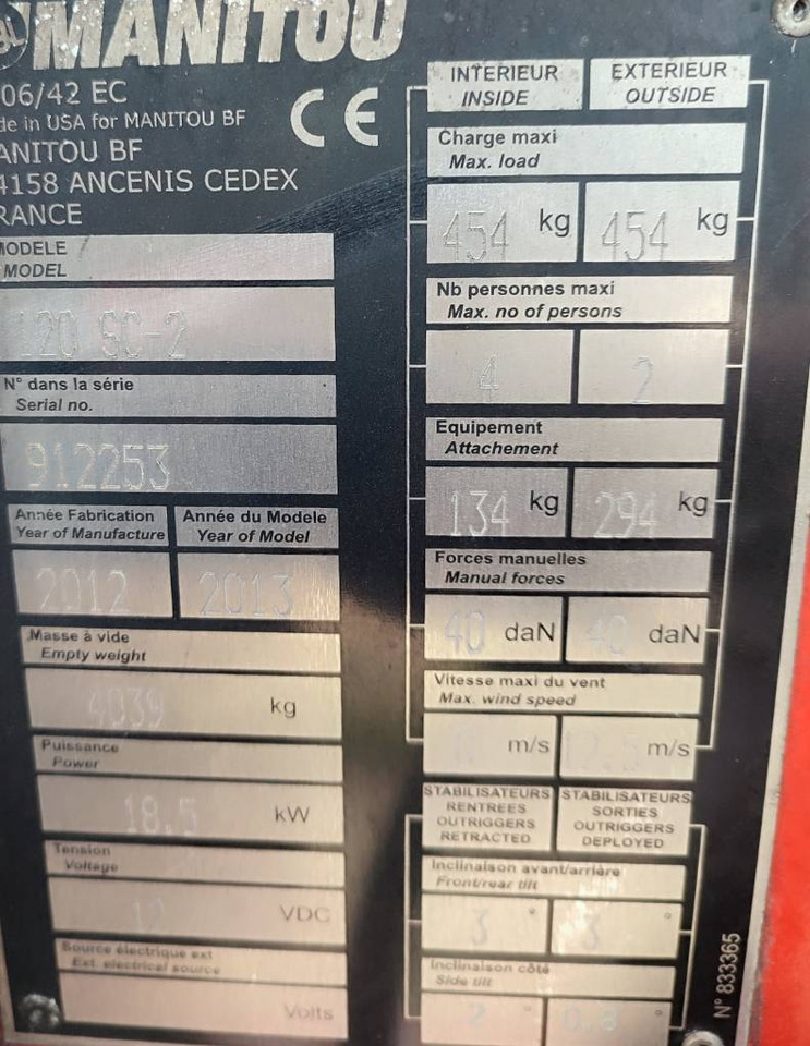 Manitou 120SC-2 - Scissor lift: picture 5 Manitou 120SC-2 - Scissor lift: picture 5