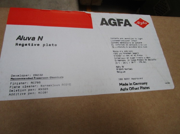 450 x NEUE DRUCKPLATTEN ALUVA N 15 NEGATIVE PLATE (510 x 400 mm) - Spare parts for Printing machinery: picture 5 450 x NEUE DRUCKPLATTEN ALUVA N 15 NEGATIVE PLATE (510 x 400 mm) - Spare parts for Printing machinery: picture 5