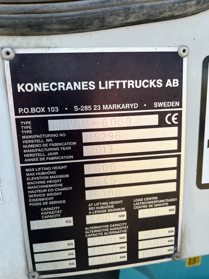 Diesel forklift KONECRANES Smv12-600B: picture 7 Diesel forklift KONECRANES Smv12-600B: picture 7