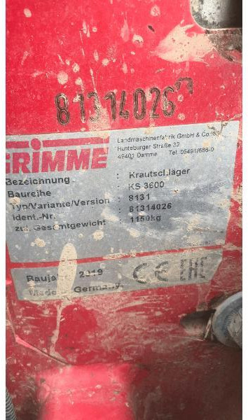 GRIMME KS3600 - Potato equipment: picture 4 GRIMME KS3600 - Potato equipment: picture 4