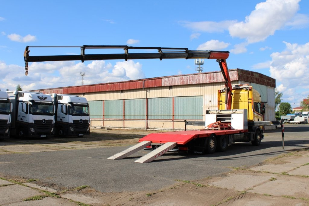Scania R 114 LB340 6X2 L PALFINGER PK16502 - Car transporter truck, Crane truck: picture 3 Scania R 114 LB340 6X2 L PALFINGER PK16502 - Car transporter truck, Crane truck: picture 3