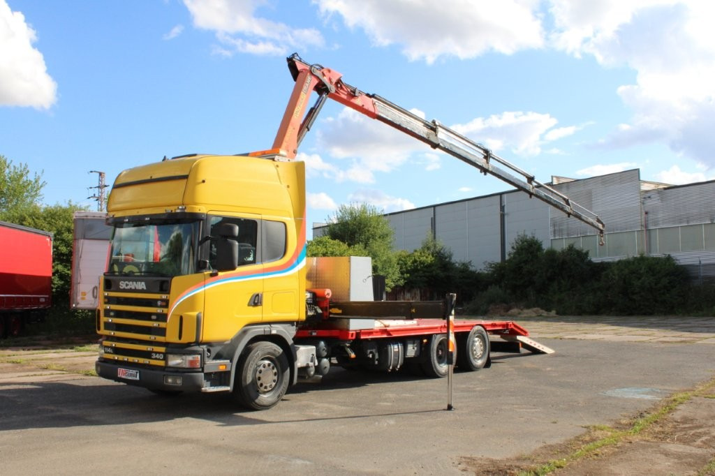 Scania R 114 LB340 6X2 L PALFINGER PK16502 - Car transporter truck, Crane truck: picture 2 Scania R 114 LB340 6X2 L PALFINGER PK16502 - Car transporter truck, Crane truck: picture 2