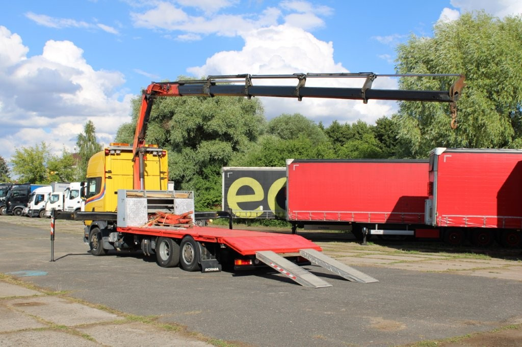 Scania R 114 LB340 6X2 L PALFINGER PK16502 - Car transporter truck, Crane truck: picture 4 Scania R 114 LB340 6X2 L PALFINGER PK16502 - Car transporter truck, Crane truck: picture 4
