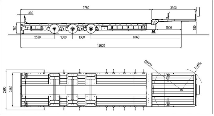 YALCIN 3 ESSIEUX 760mm de Haut - Low loader semi-trailer: picture 2 YALCIN 3 ESSIEUX 760mm de Haut - Low loader semi-trailer: picture 2