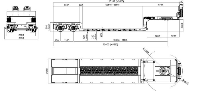 YALCIN EXTRA SURBAISSEE 2 ESSIEUX - Low loader semi-trailer: picture 4 YALCIN EXTRA SURBAISSEE 2 ESSIEUX - Low loader semi-trailer: picture 4