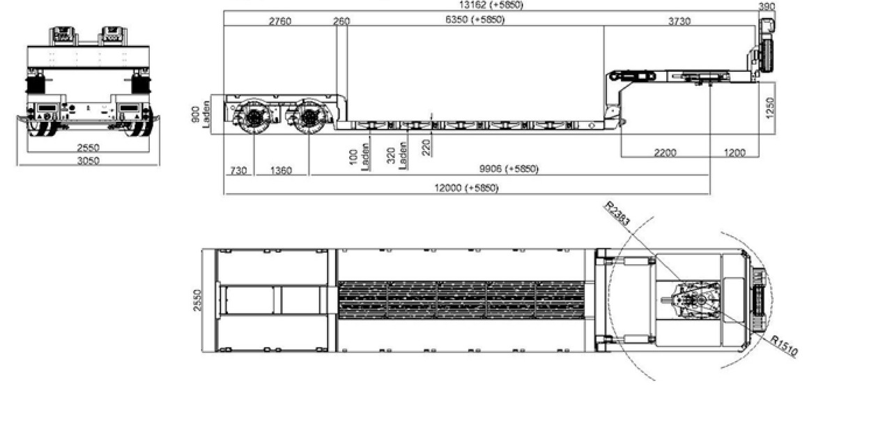 YALCIN EXTRA SURBAISSEE 2 ESSIEUX - Low loader semi-trailer: picture 3 YALCIN EXTRA SURBAISSEE 2 ESSIEUX - Low loader semi-trailer: picture 3