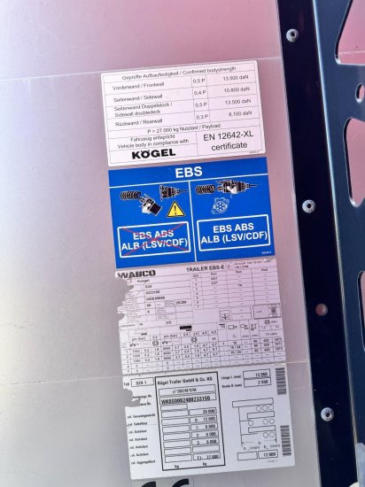 Kögel SN 24-1 - Curtainsider semi-trailer: picture 3 Kögel SN 24-1 - Curtainsider semi-trailer: picture 3