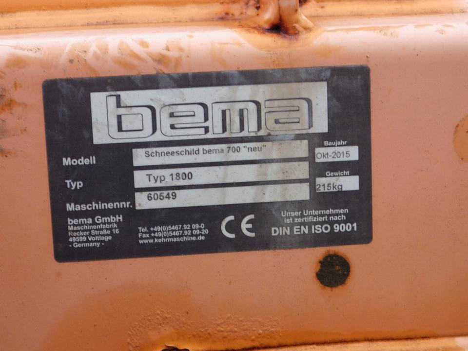 Schneeschild + Kehrmaschine für KRAMER 350 180 112 - Snow plough: picture 2 Schneeschild + Kehrmaschine für KRAMER 350 180 112 - Snow plough: picture 2