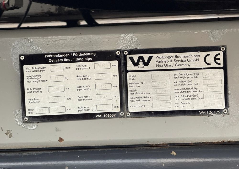 Concrete pump truck Mercedes-Benz ACTROS 2636 6X4 36 M WAITZINGER: picture 15