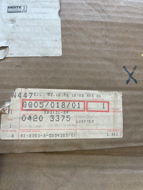Deutz BF4M1013E/BF6M1013E 0420 3375 - Fan for Construction machinery: picture 3 Deutz BF4M1013E/BF6M1013E 0420 3375 - Fan for Construction machinery: picture 3