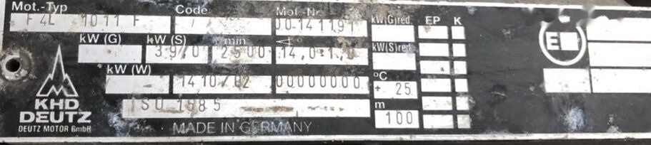 Deutz F4L1011F   Kramer - Engine for Wheel loader: picture 3 Deutz F4L1011F   Kramer - Engine for Wheel loader: picture 3
