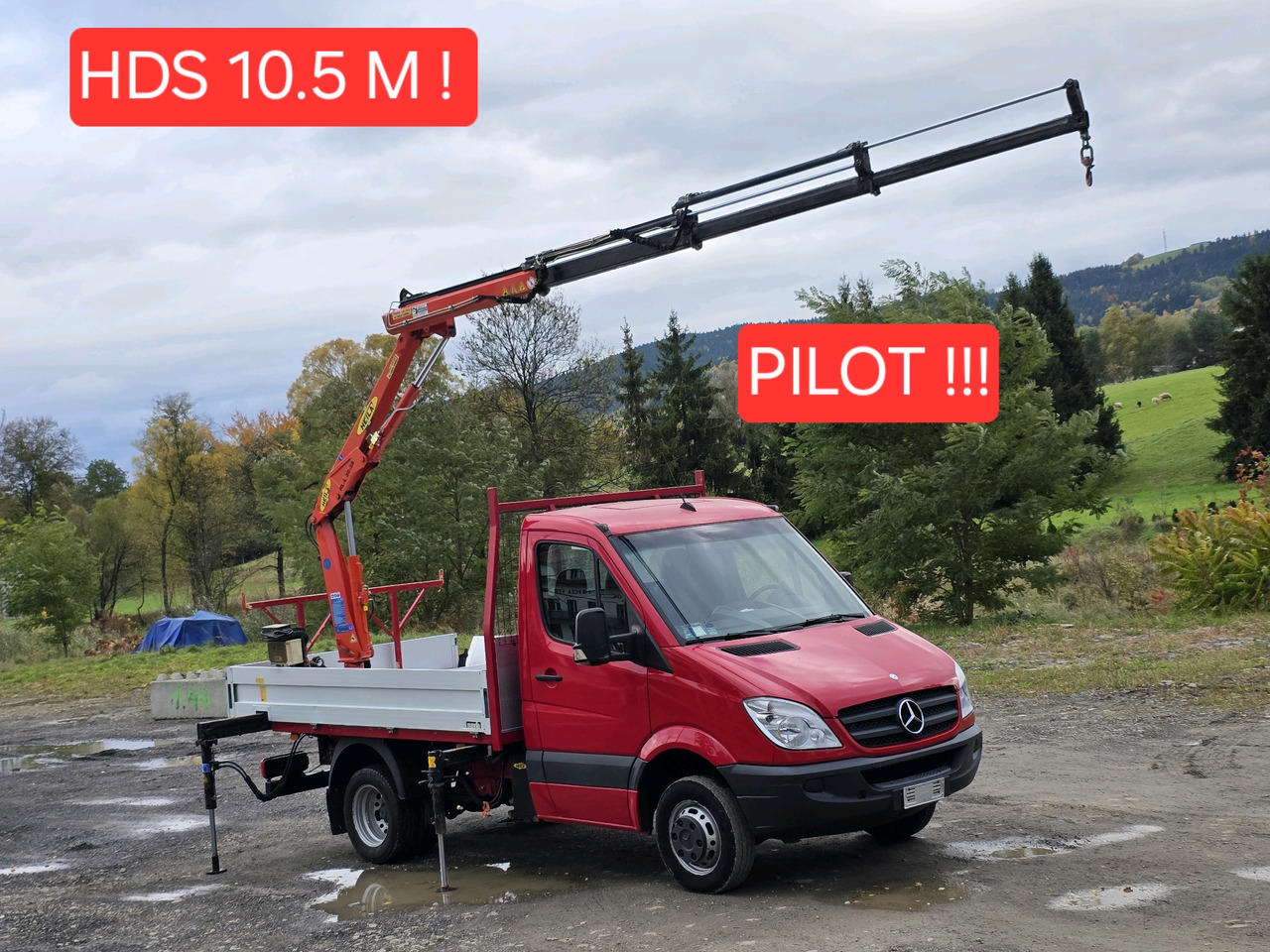 Mercedes-Benz Sprinter 418 CDI Skrzynia +HDS 10.5 M +Pilot ! 87000km ! - Open body delivery van: picture 1 Mercedes-Benz Sprinter 418 CDI Skrzynia +HDS 10.5 M +Pilot ! 87000km ! - Open body delivery van: picture 1