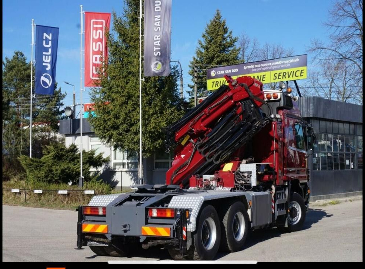 Mercedes-Benz ACTROS 3348 Kran HMF3720K4 Fly-Jip Fun k Klima - Crane truck: picture 4 Mercedes-Benz ACTROS 3348 Kran HMF3720K4 Fly-Jip Fun k Klima - Crane truck: picture 4