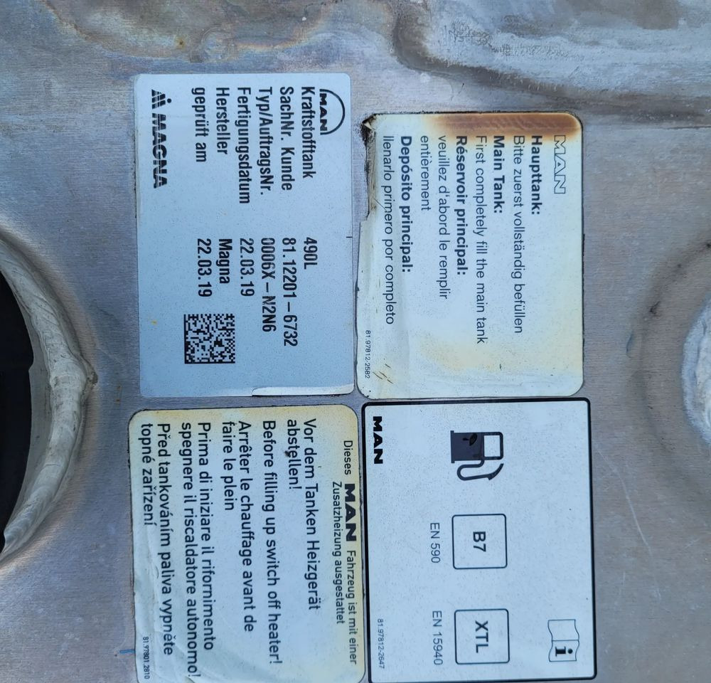 ZBIORNIK PALIWA MAN TGX 490L 81.12201-6732 130X63X68 - Fuel tank for Truck: picture 5 ZBIORNIK PALIWA MAN TGX 490L 81.12201-6732 130X63X68 - Fuel tank for Truck: picture 5