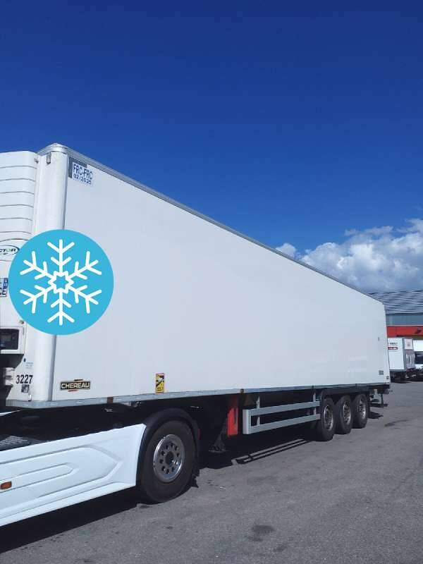 Semi-remorque 3 Essieux FRIGO 38 TONNES HAYON CAISSE CHEREAU GROUPE CARRIER VECTOR 1950 MT - Refrigerated semi-trailer: picture 1 Semi-remorque 3 Essieux FRIGO 38 TONNES HAYON CAISSE CHEREAU GROUPE CARRIER VECTOR 1950 MT - Refrigerated semi-trailer: picture 1